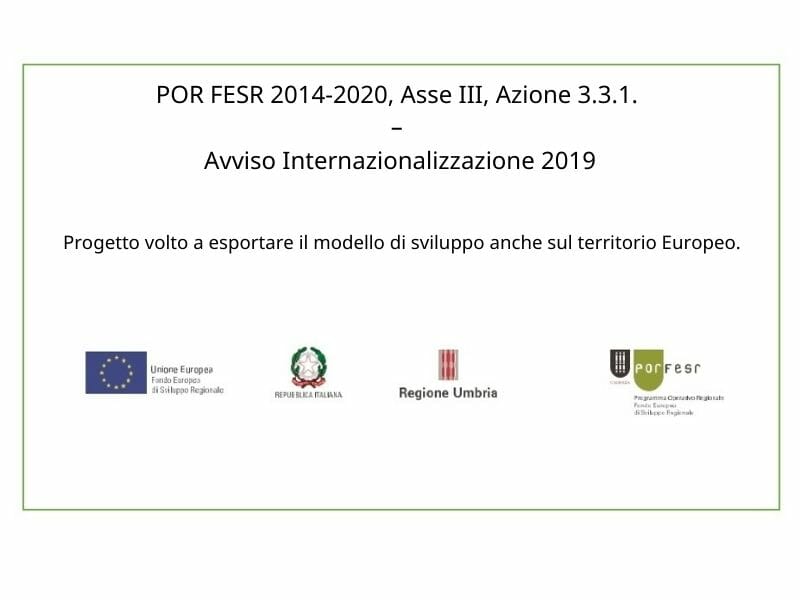 POR FESR 2014-2020, Asse III, Azione 3.3.1. – Avviso Internazionalizzazione 2019