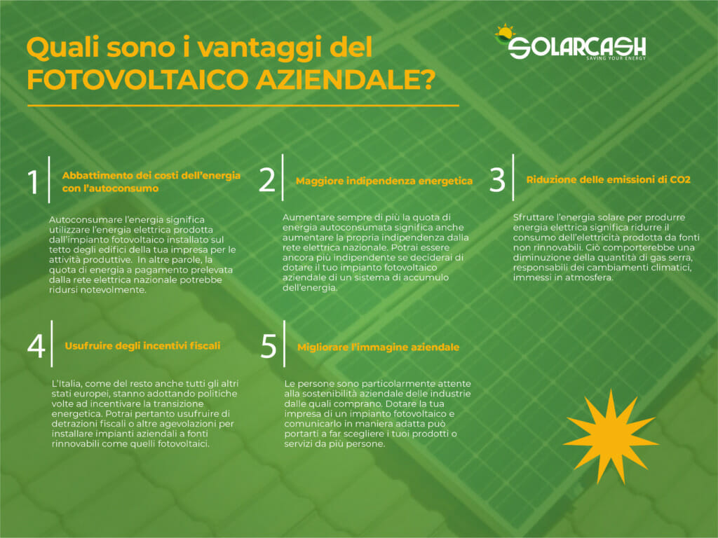 Quali sono i vantaggi di installare un impianto fotovoltaico aziendale? 